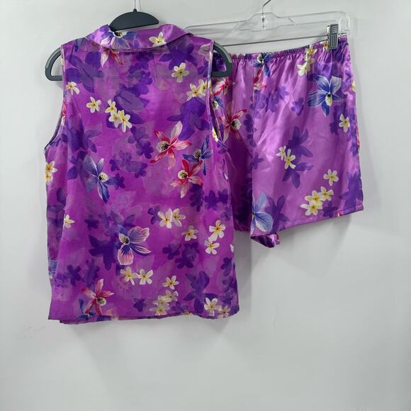 Secret Treasures Purple Floral PJ set - Picture 2 of 6